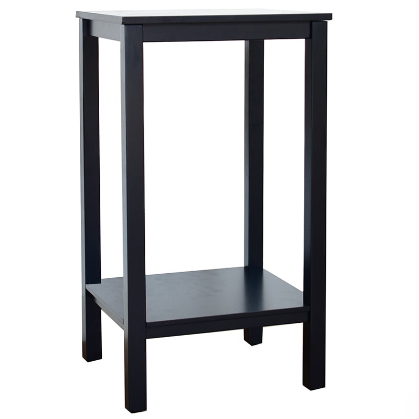 Modern Accent Wooden Side Table - Black, Brown, or White