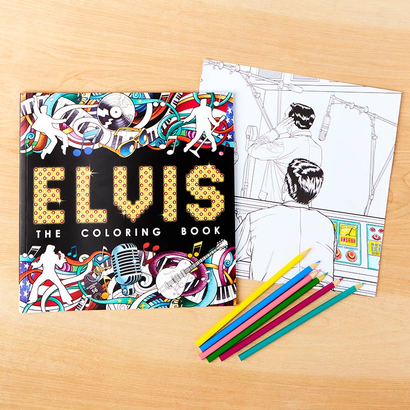 The Beatles or Elvis Adult Coloring Book Relaxation Stress Relief#select-book_elvis