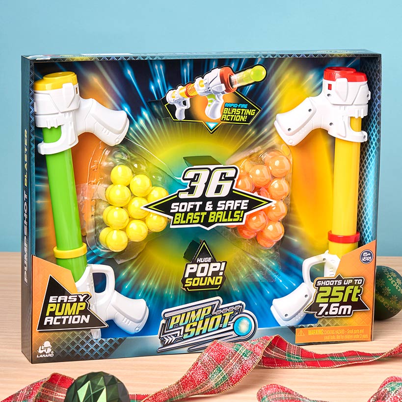 Ballist-X Pump-Shot Blaster Set - With 36 Soft Shot Balls and 25-Foot Range