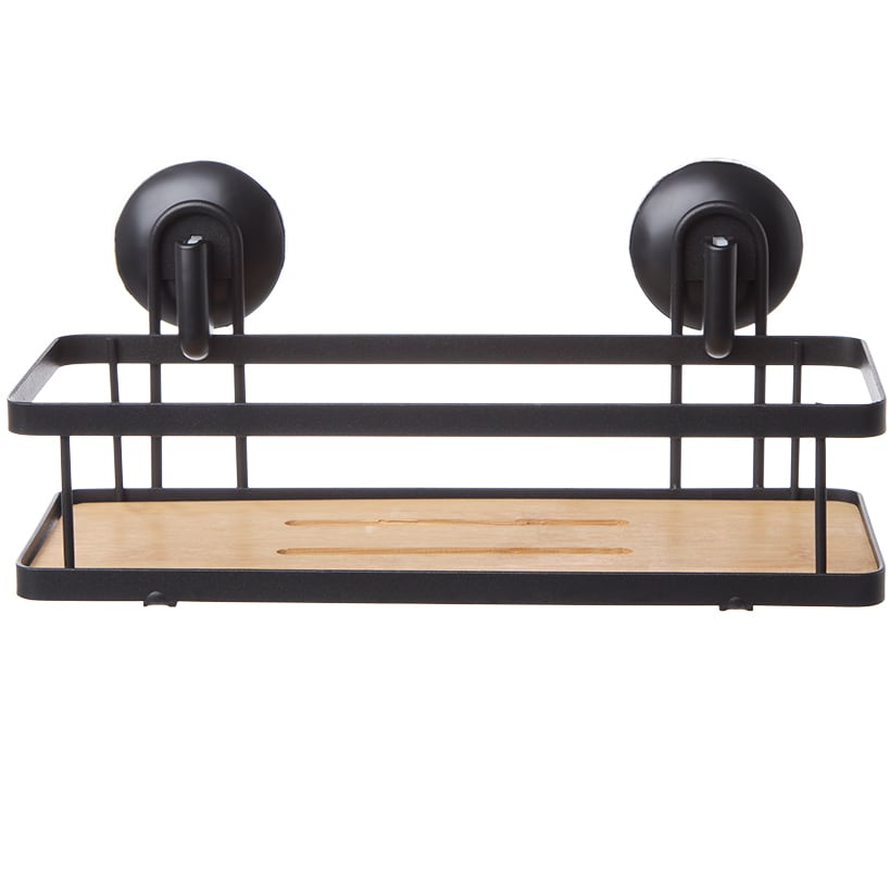 Bamboo Bathroom Shelf with Suction Cups