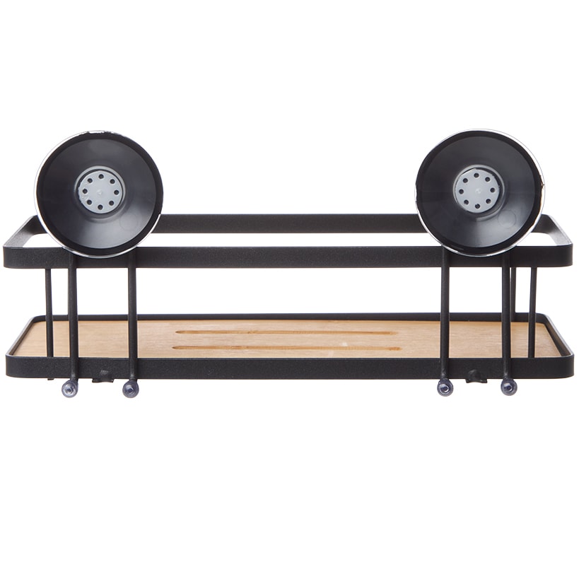 Bamboo Bathroom Shelf with Suction Cups