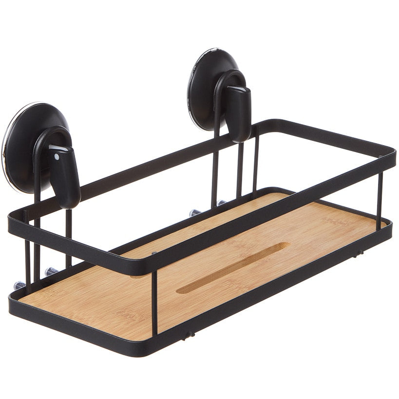 Bamboo Bathroom Shelf with Suction Cups