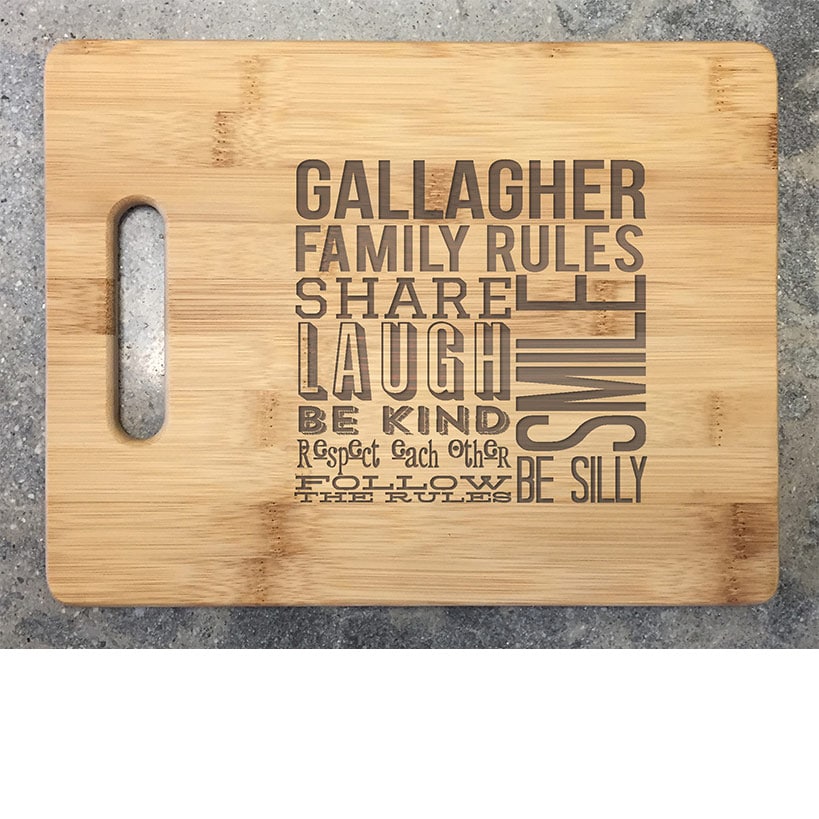 Personalized Bamboo Cutting Boards