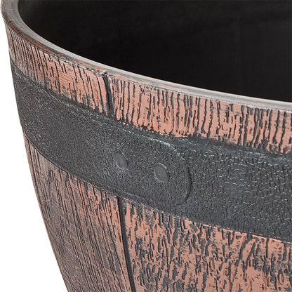 Barrel Shaped Planter Indoor or Outdoor 15" dia x 9"H
