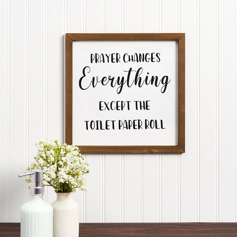 Country Bathroom Accents Tissue Box Cover or Wall Sign#select-item_sign