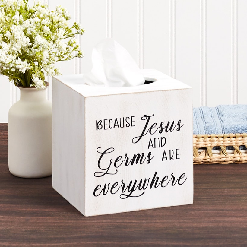 Country Bathroom Accents Tissue Box Cover or Wall Sign#select-item_tissue-box