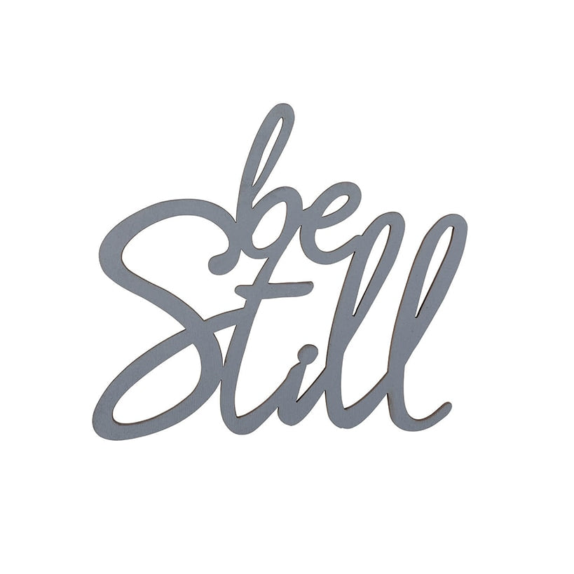 Be Still Wood Hanging Plaque#select-color_gray