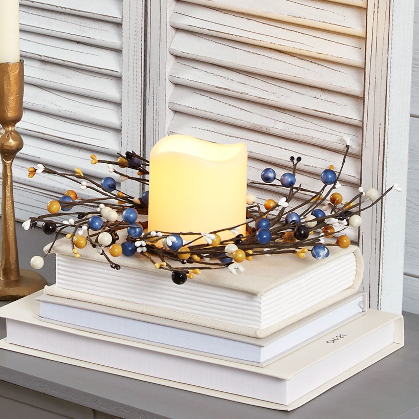 Colorful Country Berry Wreath, Garland or LED Candle#select-item_coastal-led-candle