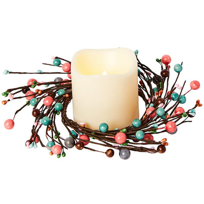 Colorful Country Berry Wreath, Garland or LED Candle