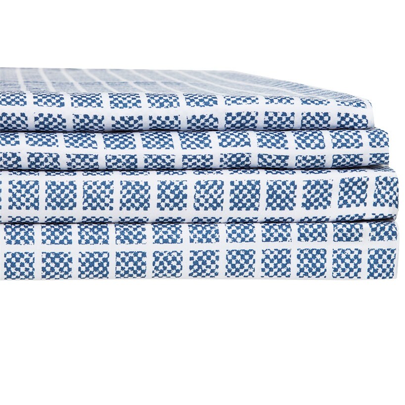 Blue Plaid Reversible Queen or King Complete Comforter Set#select-size_king