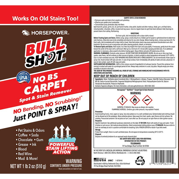Bull Shot™ Carpet Spot And Stain-Lifting Foam Remover By Horsepower ...