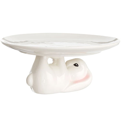 Ceramic Easter Bunny 8" Cake Stand