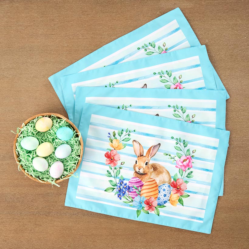 Easter Bunny and Wreath Set of 4 Placemats#select-item_set-of-4-placemats