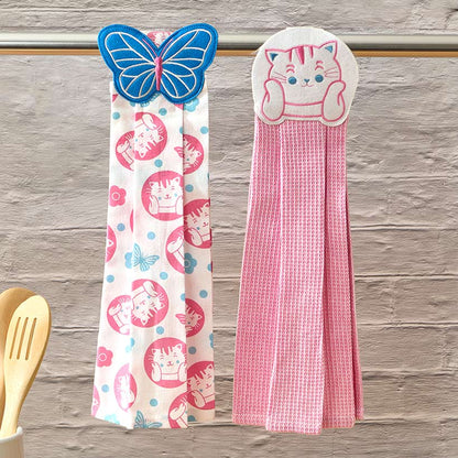 Kitchen Towels Summertime Cat Set of 2