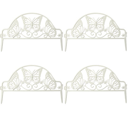 Butterfly Garden Border Fence Edging -Set of 4