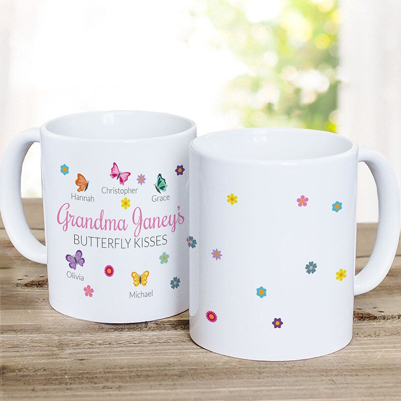 Personalized Butterfly Kisses Coffee Mug