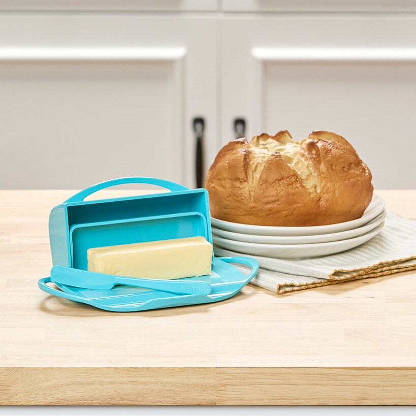 Butterie Flip-Top Butter Dish with Matching Spreader#select-color_red