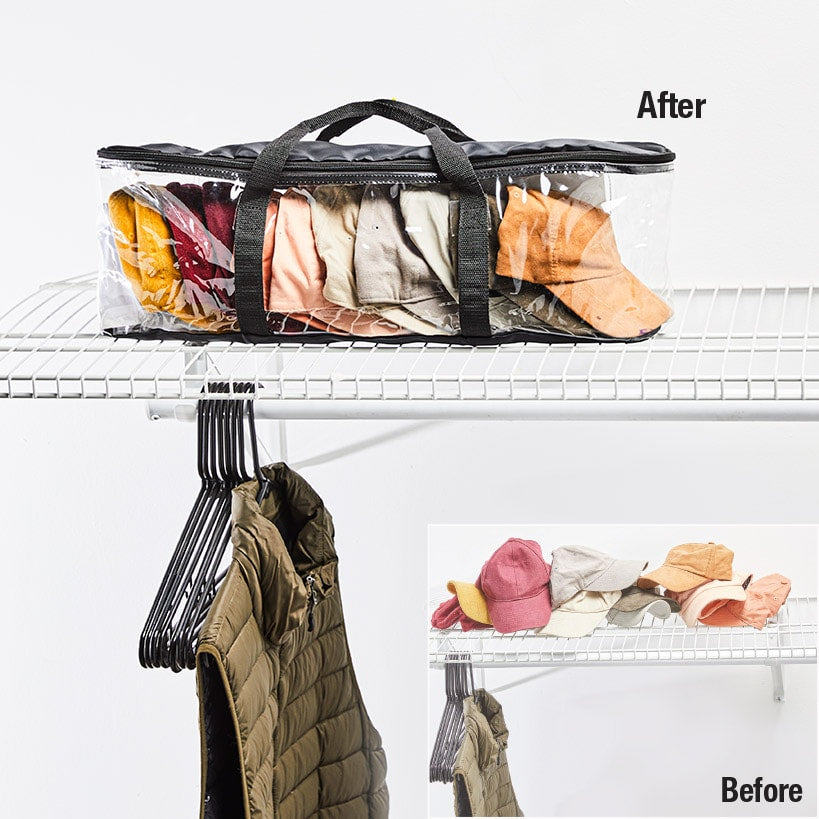 Baseball Cap Clear Storage Bag for Closet