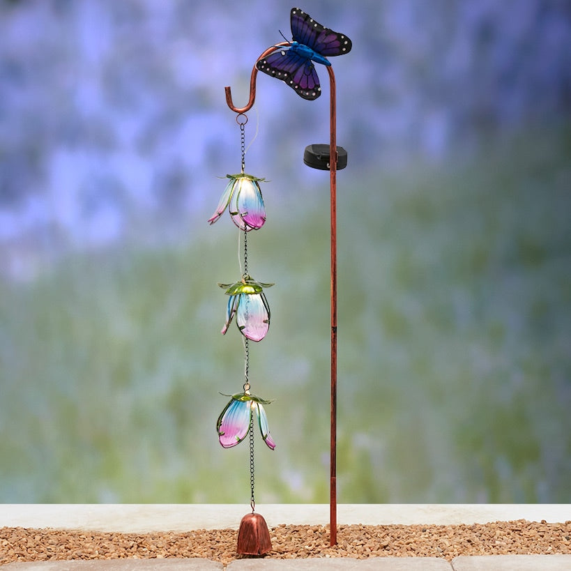 Cascading Flower Solar Garden Stake - Butterfly or Hummingbird#select-stake_butterfly