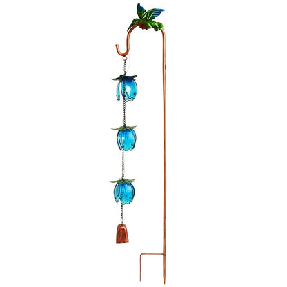 Cascading Flower Solar Garden Stake - Butterfly or Hummingbird