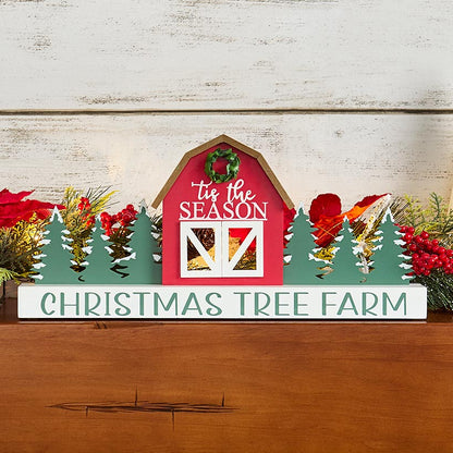 Christmas Wooden Tree Farm or Village Tabletop Décor