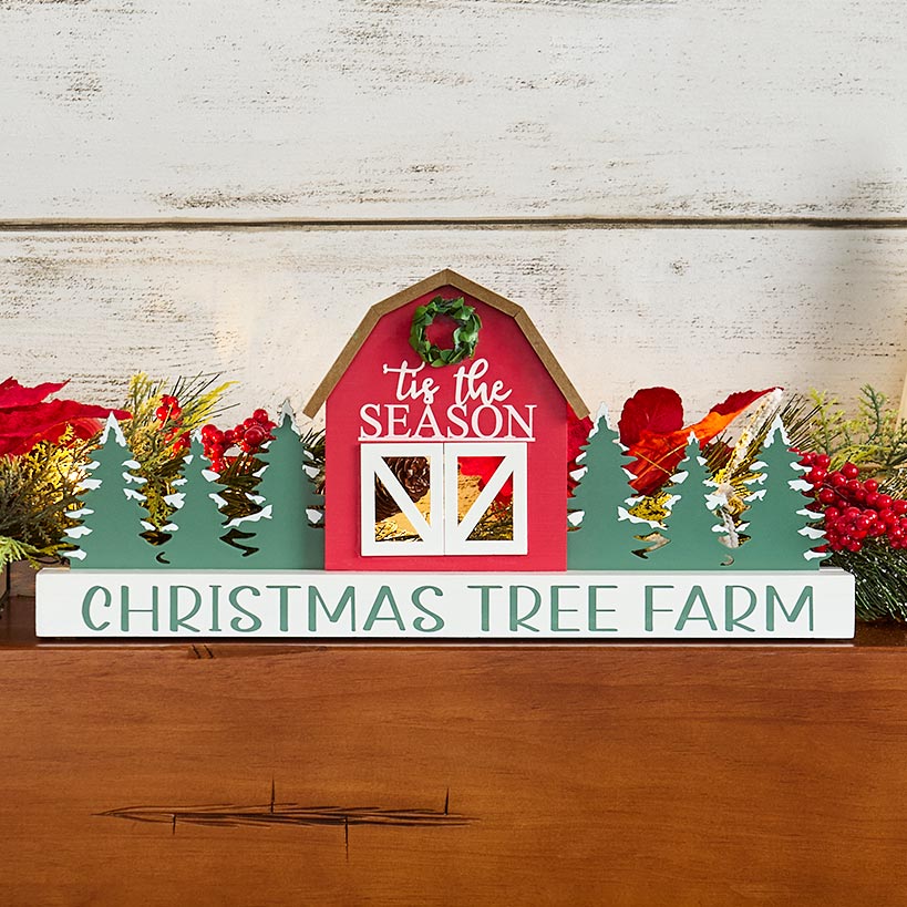 Christmas Wooden Tree Farm or Village Tabletop Décor#select-item_tree-farm