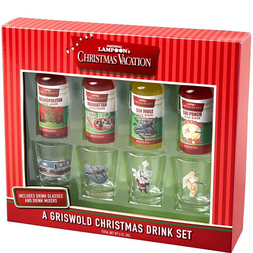 National Lampoon Gift Set - Cocktail Mixers and Shot Glasses
