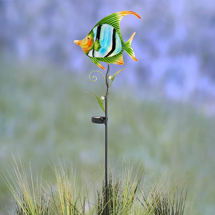 Coastal Sea Creature Solar Lighted Stake - Fish or Seahorse#select-stake_fish