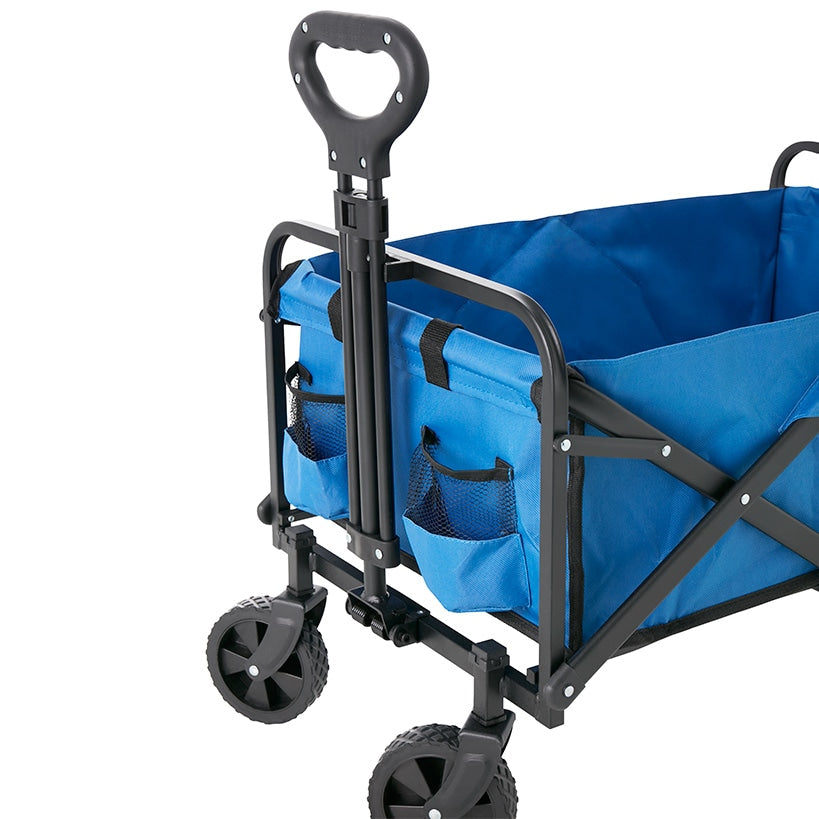 Collapsible Folding Wagon - Large Compartment and 2 Mesh Pockets
