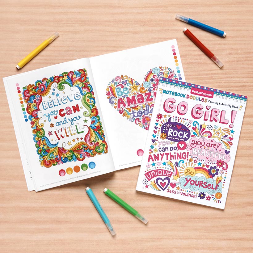 Notebook Doodles Coloring & Activity Books#select-book_go-girl