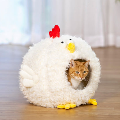 Comfy Chicken Hideaway Cat Bed