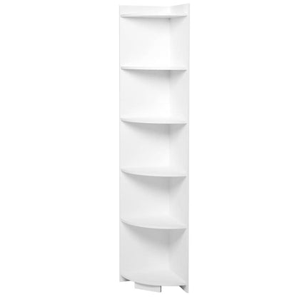 Wood Corner Freestanding Shelf - 5-Tier - 59"H