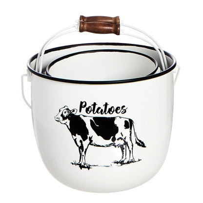 Country Metal Vegetable Bins