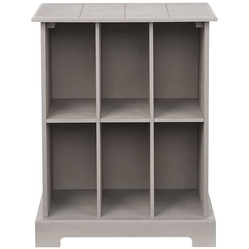 Square Country Style Accent Table with Storage 19"W x 15"D x 24"H#select-color_gray