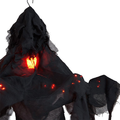 Halloween Shrouded Creepy Chandelier - Black or Chalky