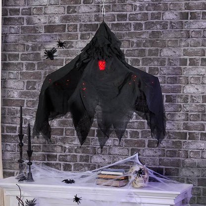 Halloween Shrouded Creepy Chandelier - Black or Chalky