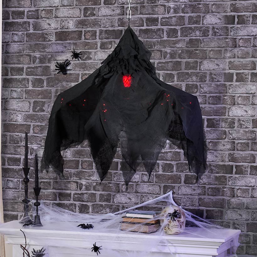 Halloween Shrouded Creepy Chandelier - Black or Chalky#select-chandelier_black