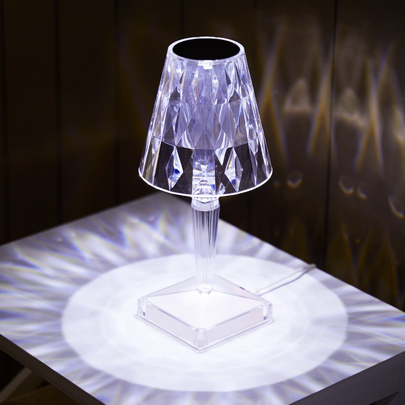 Desktop Crystal-Look LED Touch Lamp