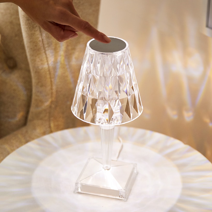 Desktop Crystal-Look LED Touch Lamp