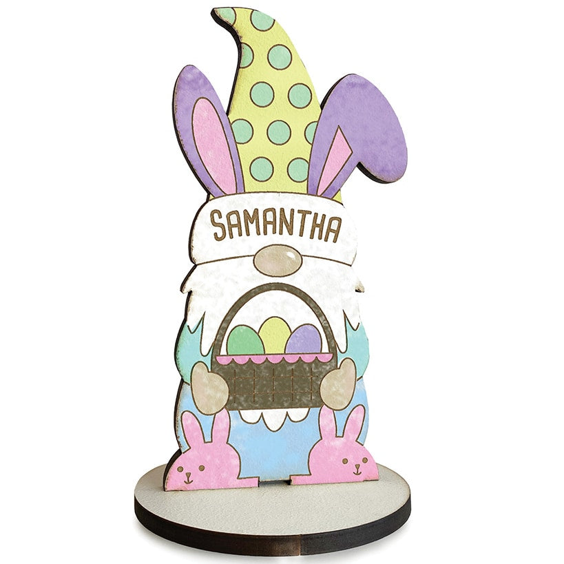 Personalized DIY Wood Easter Bunny Gnome