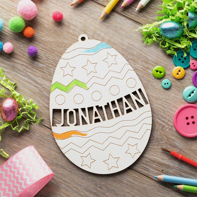 Personalized Easter DIY Wood Egg#select-egg_stars