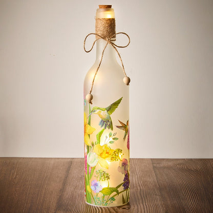 Decorative Lighted Bottles – Flowers Butterflies Bees and Hummingbirds