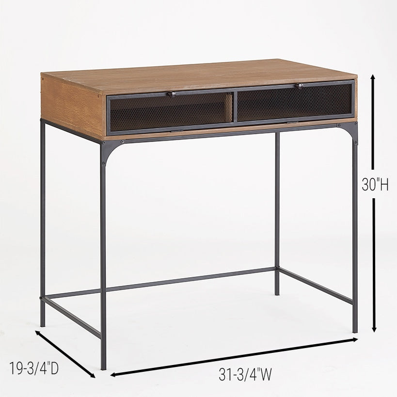 Industrial Farmhouse Style Desk with Storage#select-desk_walnut