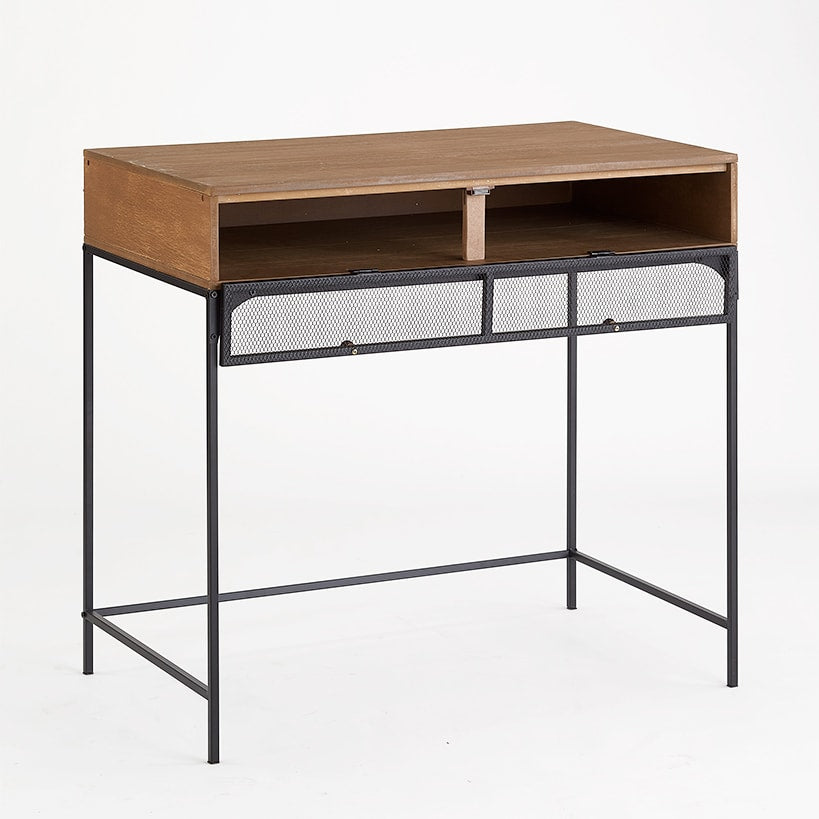 Industrial Farmhouse Style Desk with Storage#select-desk_walnut