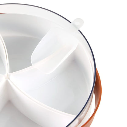 Portable Divided Snackle Box Tray and Scoop