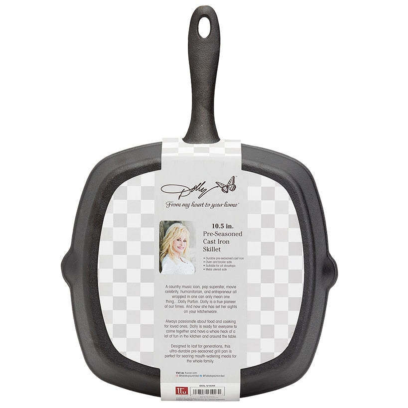 Dolly Parton Seasoned Cast Iron Pan