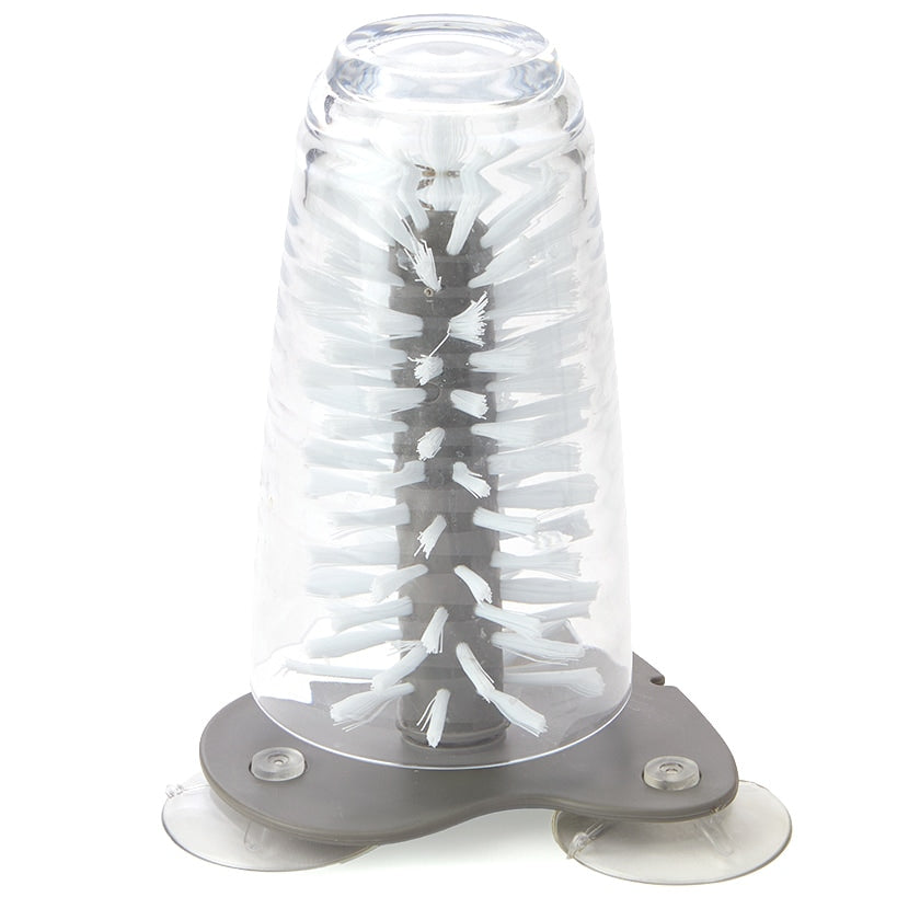Drinkware Cleaner with Brush and Suction Base