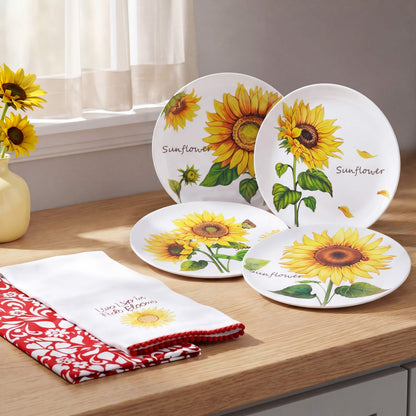 Summer Dining Melamine Plates Set of 4