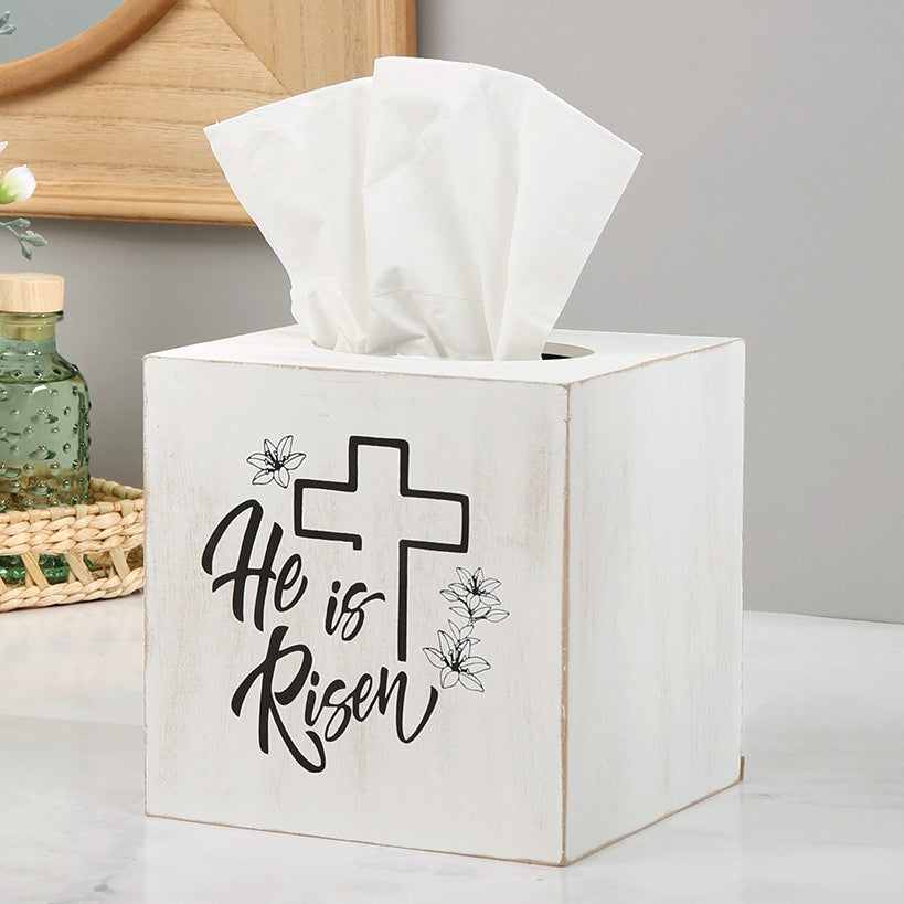 Easter Bathroom Decor - Rabbit Sign or Tissue Box Cover#select-item_he-is-risen-tissue-box