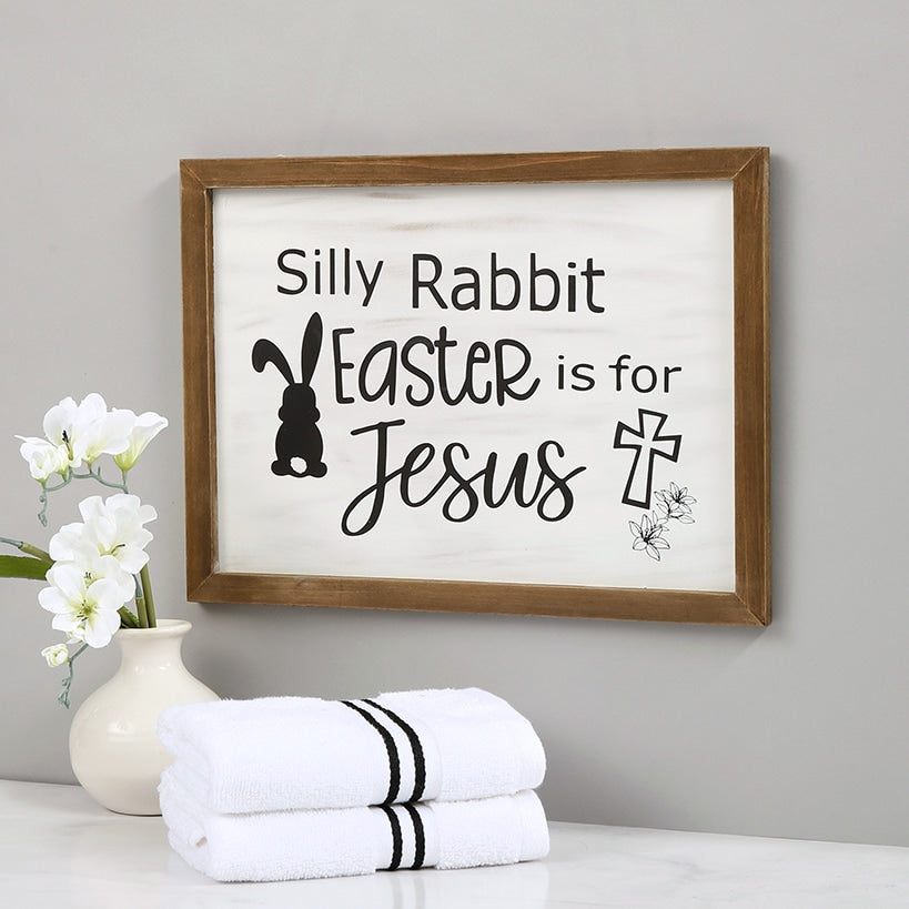 Easter Bathroom Decor - Rabbit Sign or Tissue Box Cover#select-item_silly-rabbit-sign